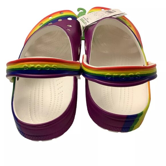 New Crocs Classic Rainbow Dye Clog Pride Mens Size 12 NWT main image 8